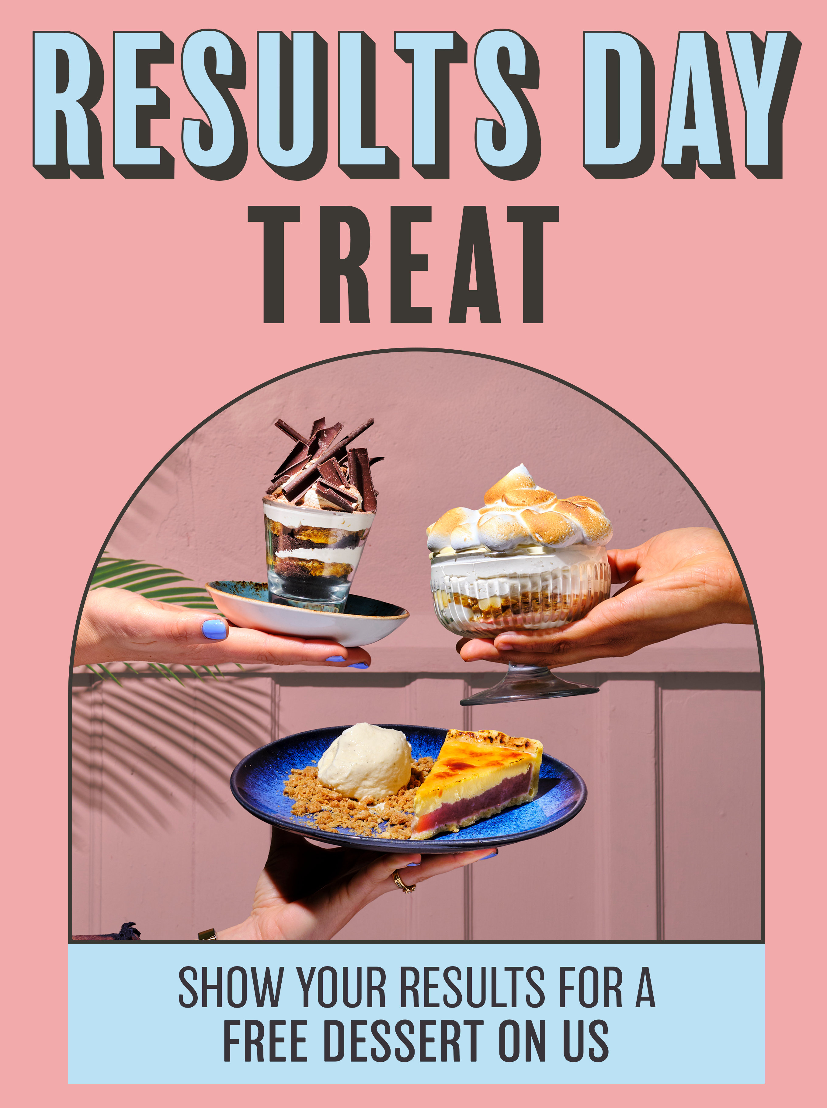Show your results for a free dessert on us